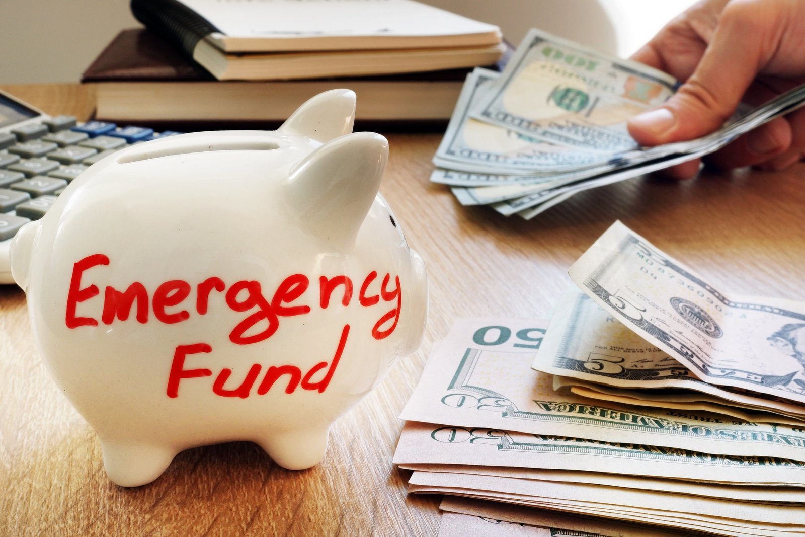Piggy savings jar representing an emergency fund